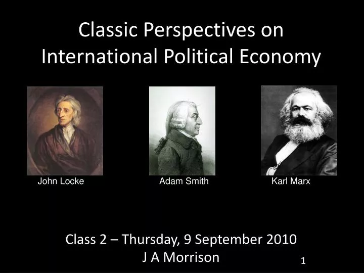 classic perspectives on international political economy