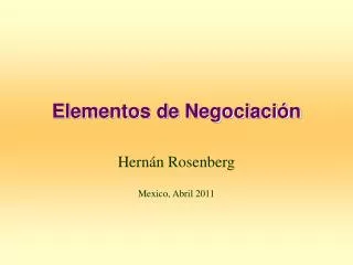 elementos de negociaci n