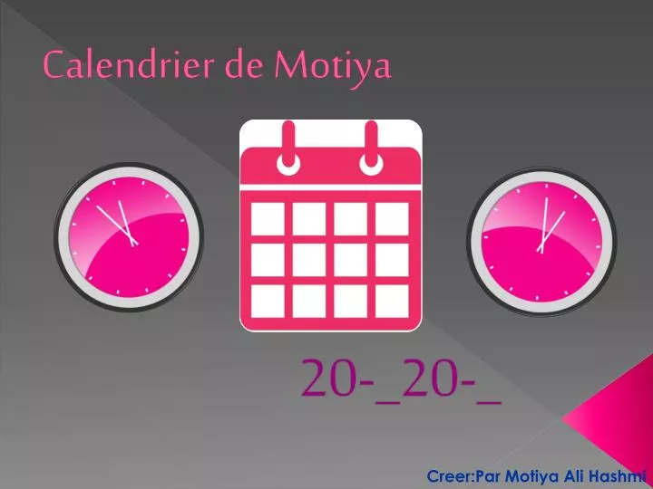 calendrier de motiya