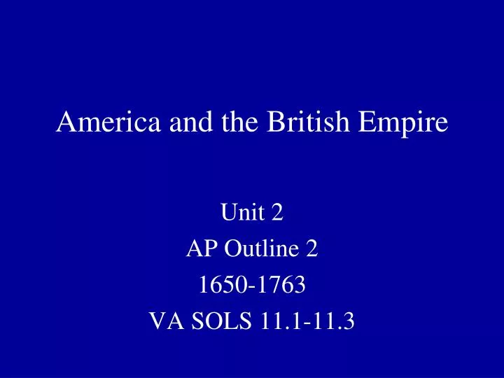 america and the british empire