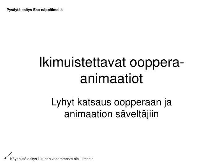 ikimuistettavat ooppera animaatiot