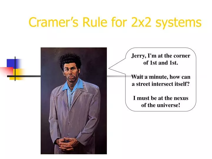 cramer s rule for 2x2 systems