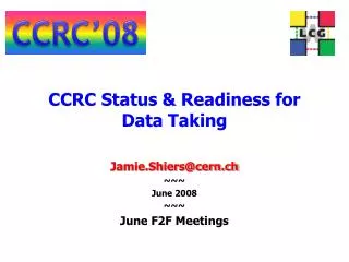 CCRC Status &amp; Readiness for Data Taking