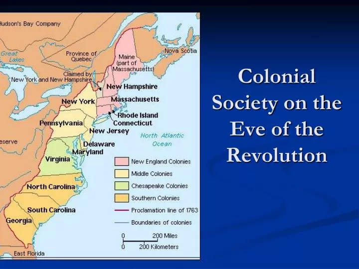 colonial society on the eve of the revolution