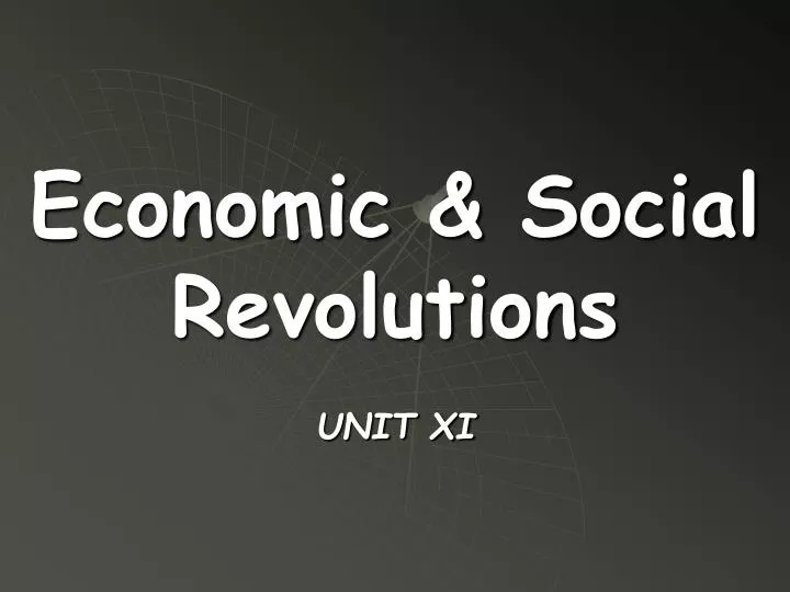 economic social revolutions