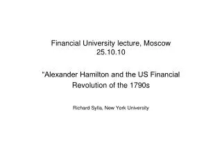 Financial University lecture, Moscow 25.10.10