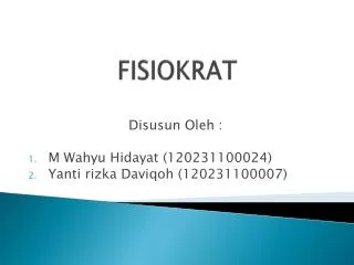 fisiokrat