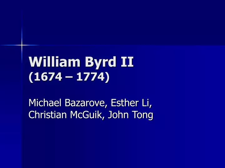 william byrd ii 1674 1774