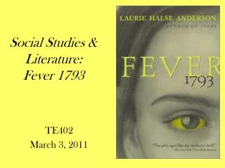 Social Studies &amp; Literature: Fever 1793