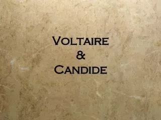 Voltaire &amp; Candide