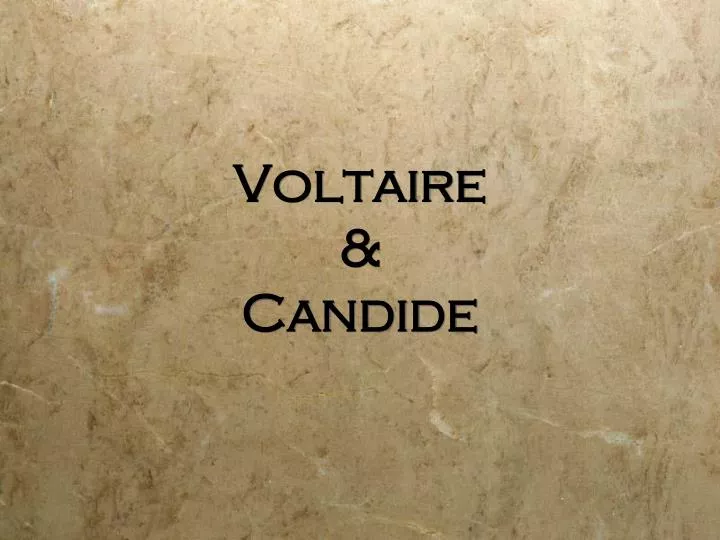 voltaire candide