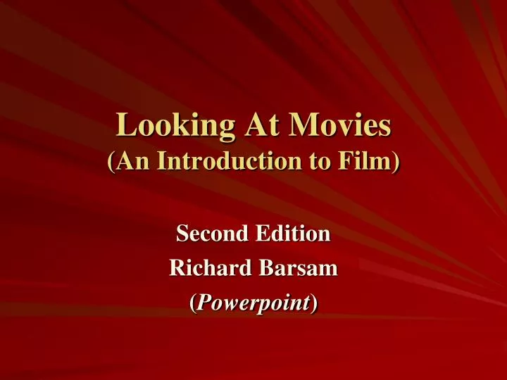 looking at movies an introduction to film
