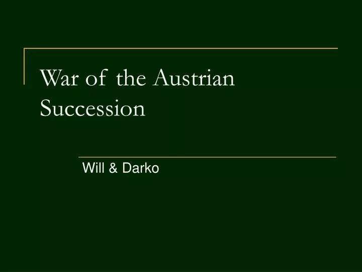 war of the austrian succession