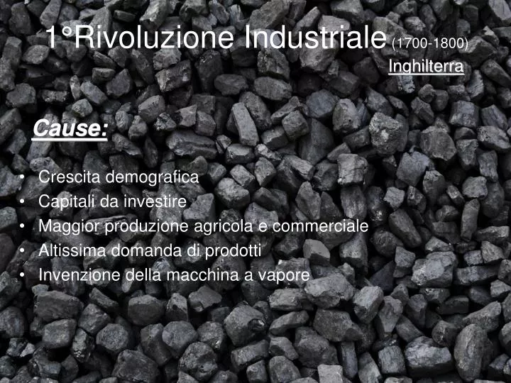 1 rivoluzione industriale 1700 1800 inghilterra