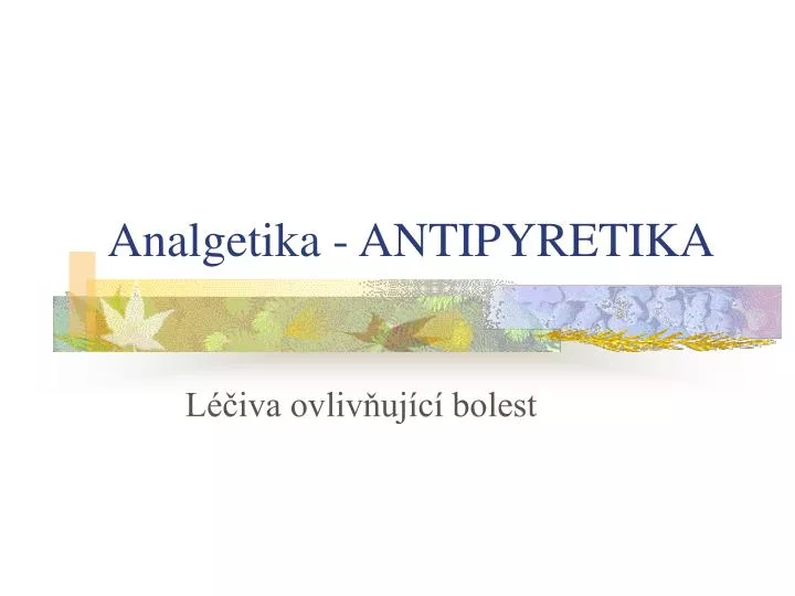 analgetika antipyretika