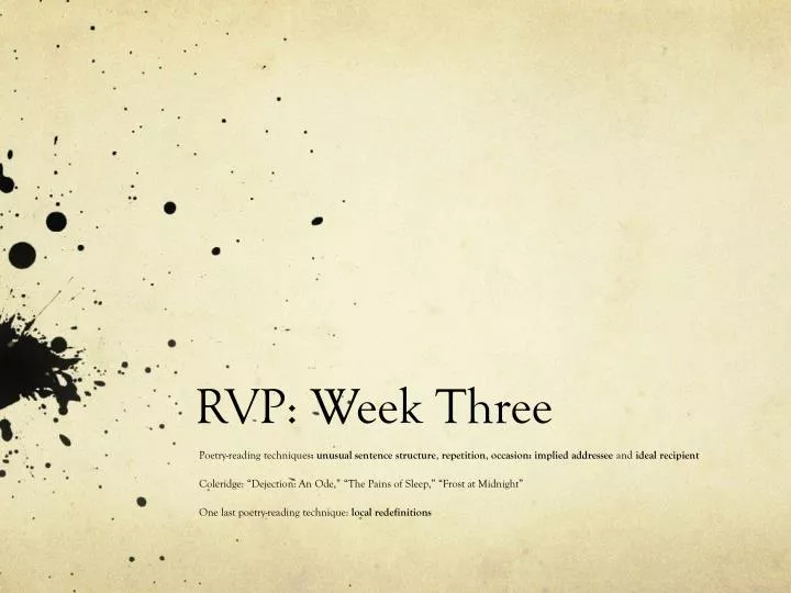 rvp week three