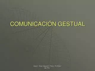 comunicaci n gestual