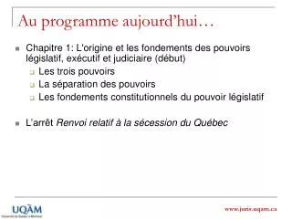au programme aujourd hui