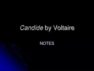 Candide by Voltaire