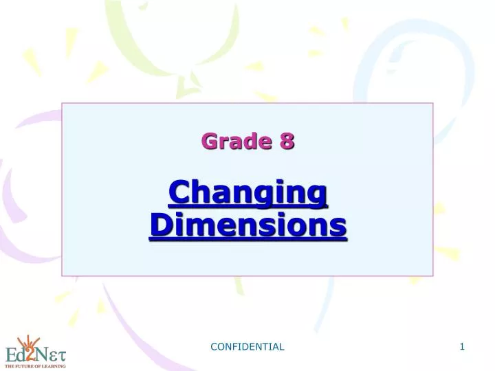 grade 8 changing dimensions