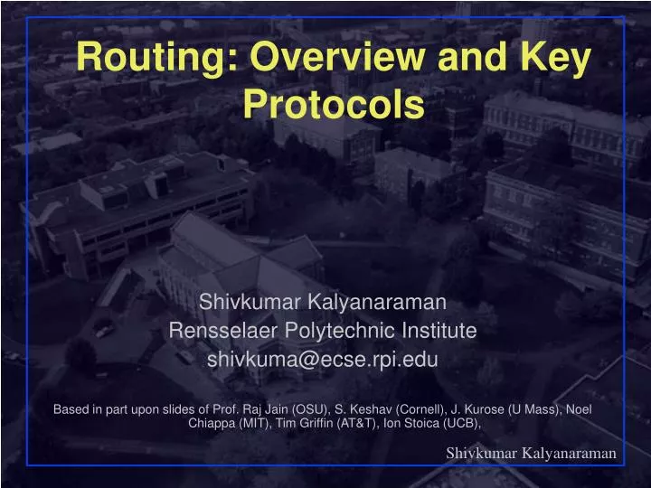 routing overview and key protocols
