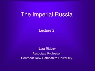 The Imperial Russia