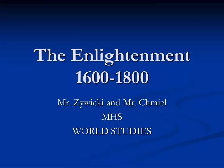 the enlightenment 1600 1800