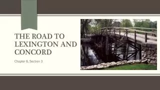 The Road to Lexington and concord