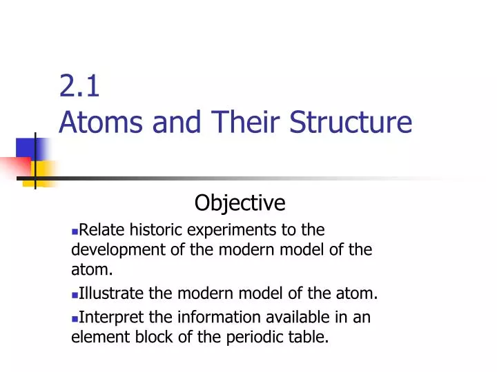2 1 atoms and their structure