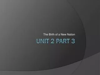 the birth of a new nation