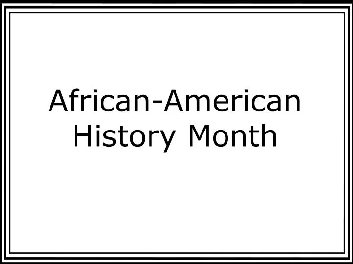 african american history month