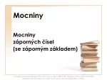 Mocniny - slide 1