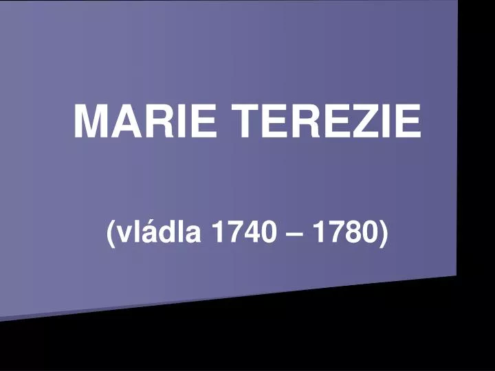 marie terezie