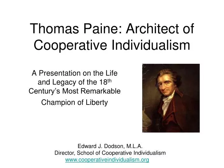 thomas paine architect of cooperative individualism