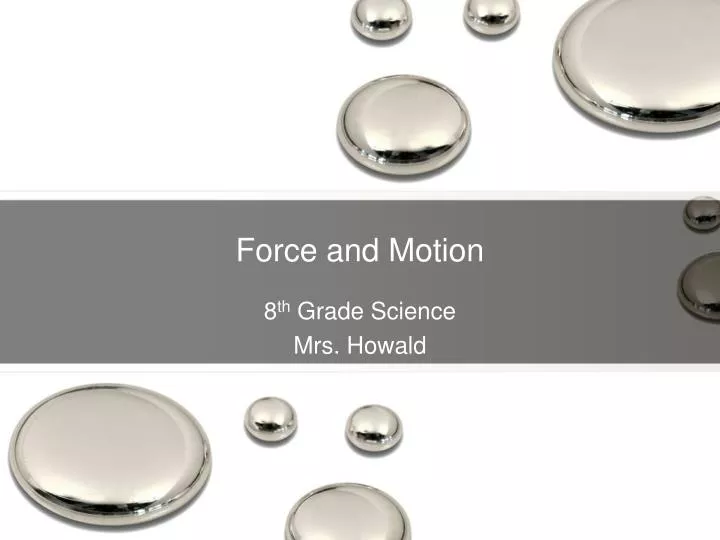 force and motion