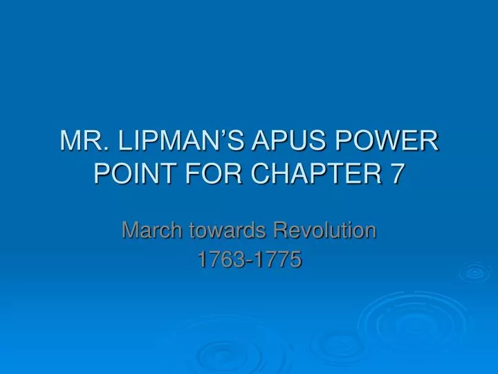 mr lipman s apus power point for chapter 7
