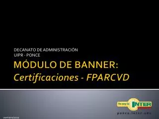 decanato de administraci n uipr ponce