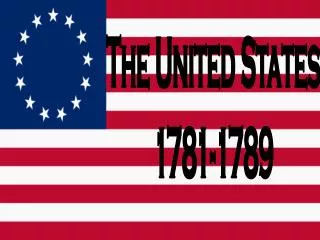 The United States 1781-1789