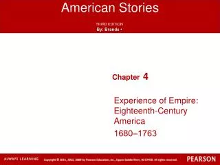 Experience of Empire: Eighteenth-Century America 1680?1763