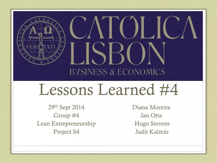 lessons learned 4