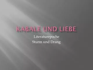 kabale und liebe