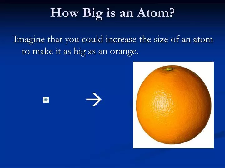how big is an atom