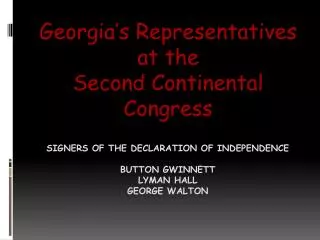 Signers of the Declaration of Independence Button Gwinnett lyman hall George Walton