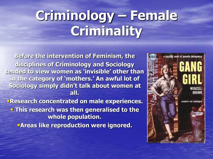 criminology female criminality