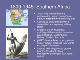 1800-1945: Southern Africa