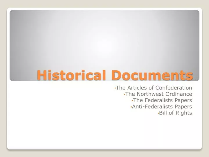 historical documents