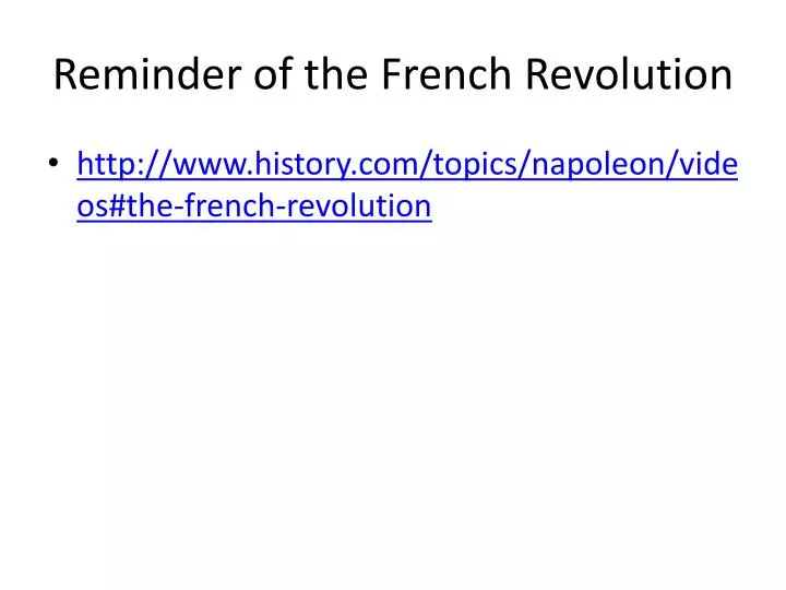 reminder of the french revolution