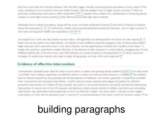 building paragraphs