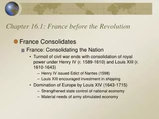 Chapter 16.1: France before the Revolution
