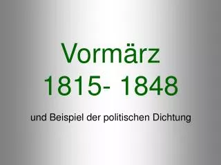 vorm rz 1815 1848